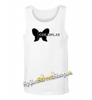 COLDPLAY - Butterfly Logo - Mens Vest Tank Top - biele
