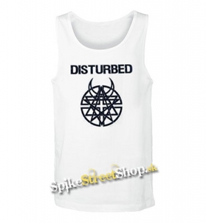 DISTURBED - Logo - Mens Vest Tank Top - biele
