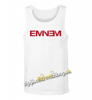 EMINEM - Red Logo - Mens Vest Tank Top - biele