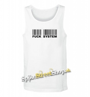 FUCK SYSTEM - Mens Vest Tank Top - biele