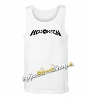 HELLOWEEN - Logo - Mens Vest Tank Top - biele