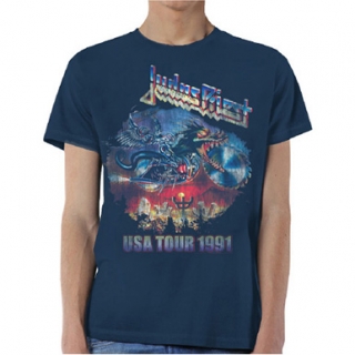 JUDAS PRIEST - Painkiller US Tour 91 - modré pánske tričko