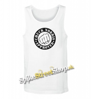CHUCK NORRIS - Approved - Mens Vest Tank Top - biele