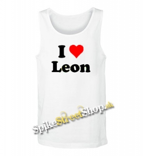I LOVE LEON - Mens Vest Tank Top - biele