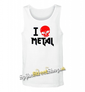 I LOVE METAL - Mens Vest Tank Top - biele