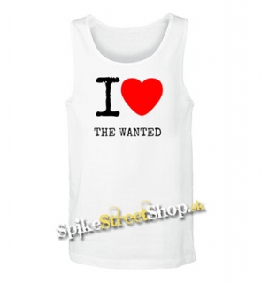 I LOVE THE WANTED - Mens Vest Tank Top - biele