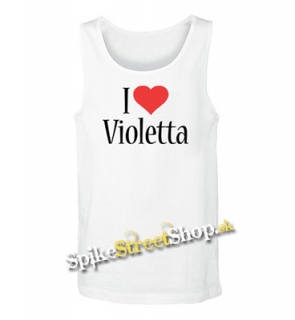 I LOVE VIOLETTA - Mens Vest Tank Top - biele
