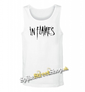 IN FLAMES - Logo - Mens Vest Tank Top - biele