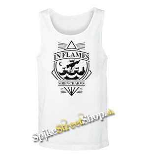 IN FLAMES - Siren Charms - Mens Vest Tank Top - biele
