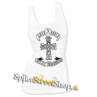 GUNS N ROSES - Appetite For Destruction - Ladies Vest Top - biele