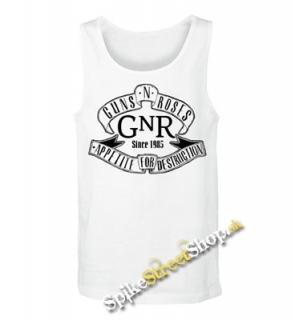 GUNS N ROSES - Appetite Slogan - Mens Vest Tank Top - biele