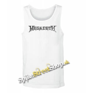 MEGADETH - Logo -  Mens Vest Tank Top - biele