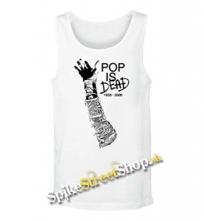 MICHAEL JACKSON - Pop Is Dead -  Mens Vest Tank Top - biele