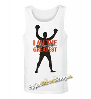 MUHAMMAD ALI - I Am The Greatest -  Mens Vest Tank Top - biele