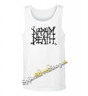 NAPALM DEATH - Logo -  Mens Vest Tank Top - biele