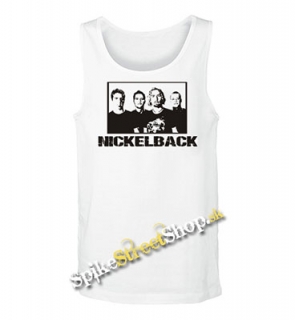 NICKELBACK - Logo & Band -  Mens Vest Tank Top - biele