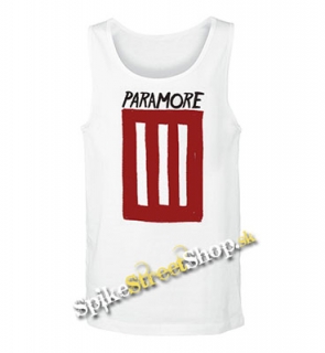 PARAMORE - 3 Bar -  Mens Vest Tank Top - biele