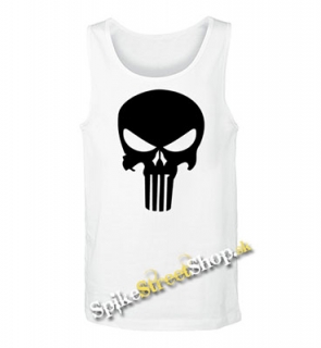 PUNISHER - Lebka -  Mens Vest Tank Top - biele