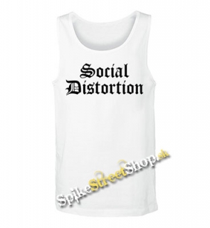 SOCIAL DISTORTION - 2 -  Mens Vest Tank Top - biele