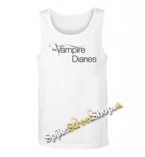 VAMPIRE DIARIES - Logo - Mens Vest Tank Top - biele