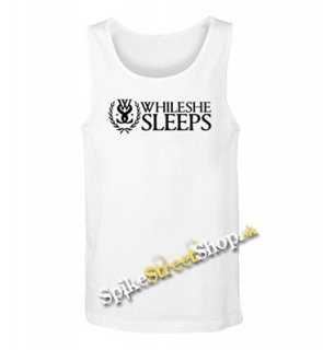 WHILE SHE SLEEPS - Logo - Mens Vest Tank Top - biele