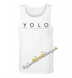 YOLO - You Only Live Once - Mens Vest Tank Top - biele