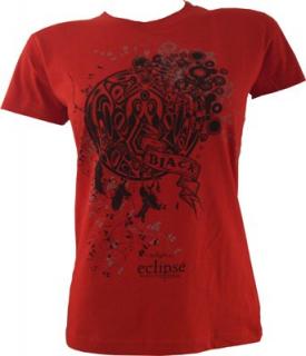 TWILIGHT - ECLIPSE - Wolf Pack Tatoo - červené dievčenské tričko