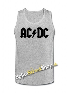 AC/DC - Logo - Mens Vest Tank Top - šedé