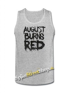 AUGUST BURNS RED - Big Logo - Mens Vest Tank Top - šedé