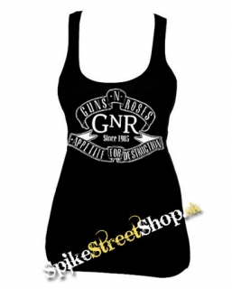 GUNS N ROSES - Appetite Slogan - Ladies Vest Top