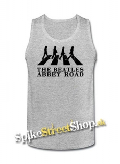 BEATLES - Abbey Roads Silhouette - Mens Vest Tank Top - šedé