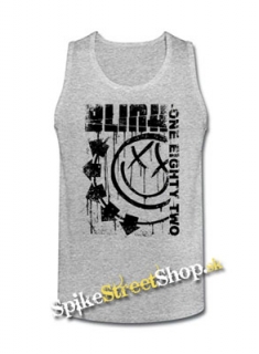 BLINK 182 - Spelled Out - Mens Vest Tank Top - šedé