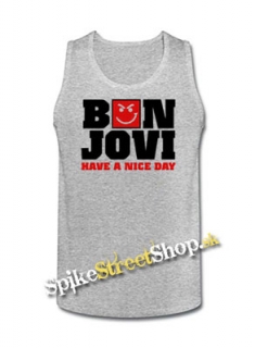 BON JOVI - Have A Nice Day - Mens Vest Tank Top - biele