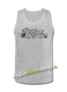 BULLET FOR MY VALENTINE - Logo - Mens Vest Tank Top - šedé