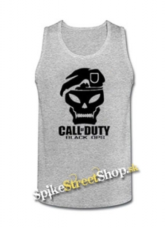 CALL OF DUTY - Skull - Mens Vest Tank Top - šedé