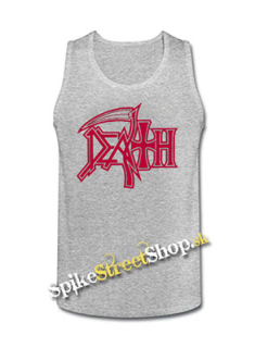 DEATH - Logo - Mens Vest Tank Top - šedé