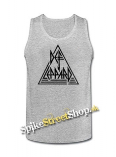 DEF LEPPARD - Logo - Mens Vest Tank Top - šedé