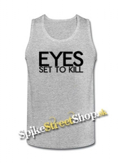 EYES SET TO KILL - Logo - Mens Vest Tank Top - šedé