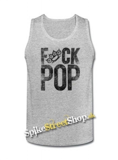 FIVE FINGER DEATH PUNCH - Fuck Pop - Mens Vest Tank Top - šedé