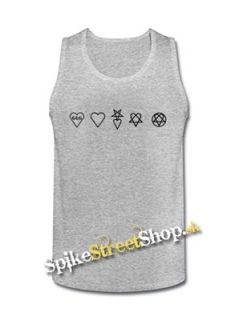 HEARTAGRAM HISTORY - Mens Vest Tank Top - šedé