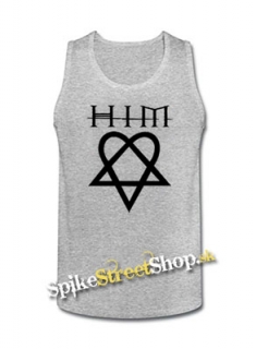HIM HEARTAGRAM - Mens Vest Tank Top - šedé