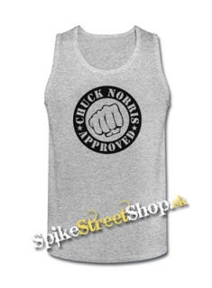 CHUCK NORRIS - Approved - Mens Vest Tank Top - šedé