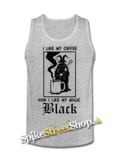 I LIKE MY COFEE - Mens Vest Tank Top - šedé