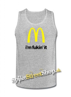 I´M FUCKIN´ IT - Mens Vest Tank Top - šedé