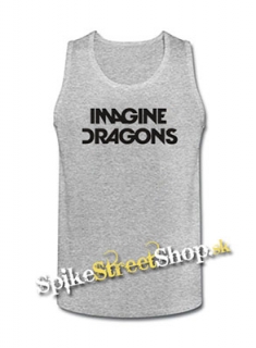 IMAGINE DRAGONS - Logo - Mens Vest Tank Top - šedé