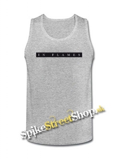 IN FLAMES - Plan Logo - Mens Vest Tank Top - šedé