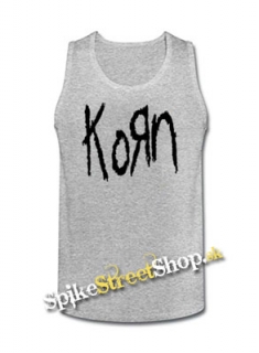 KORN - Official Logo - Mens Vest Tank Top - šedé
