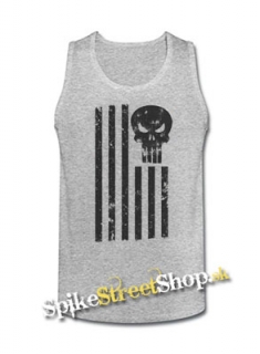 LEBKA - Punisher American - Mens Vest Tank Top - šedé