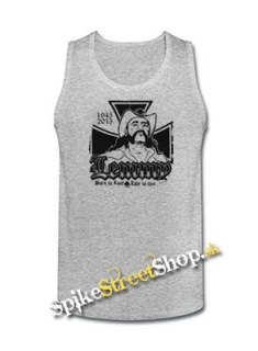 LEMMY KILMISTER - 1945-2015 - Mens Vest Tank Top - šedé