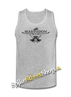 MASTODON - Logo - Mens Vest Tank Top - šedé